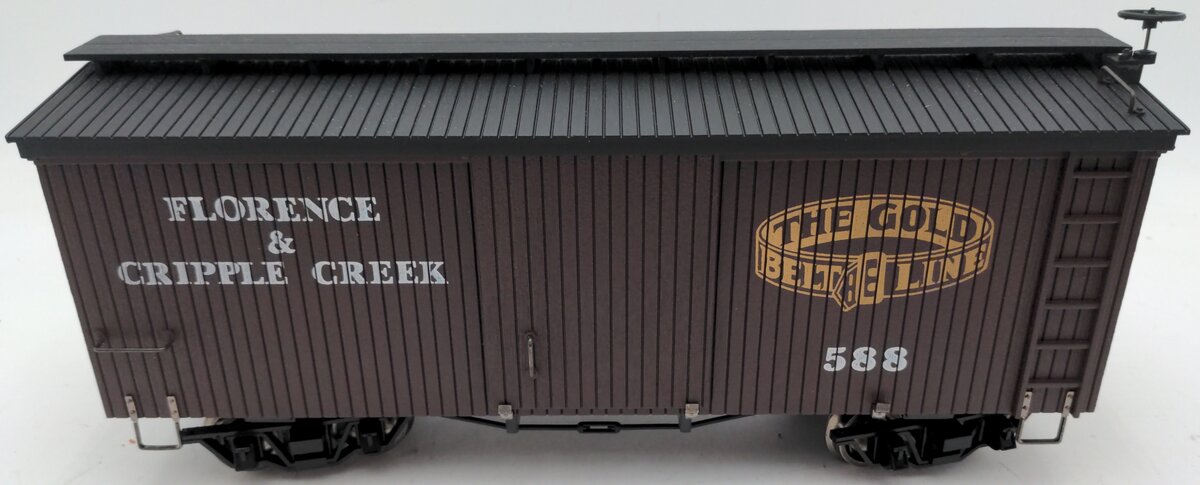 Bachmann 95344 G Scale Florence & Cripple Creek 20' Boxcar #588 EX/Box