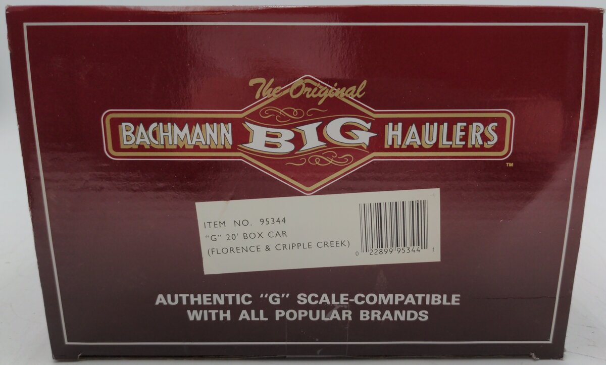 Bachmann 95344 G Scale Florence & Cripple Creek 20' Boxcar #588 EX/Box