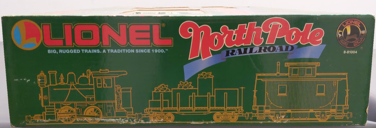 Lionel 8-81004 G Scale North Pole Railroad Steam Train Set VG/Box