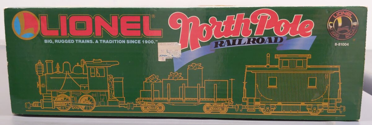 Lionel 8-81004 G Scale North Pole Railroad Steam Train Set VG/Box