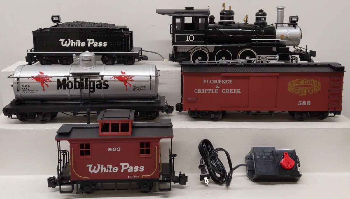 Bachmann 90095 G Northern Express White Pass 4-6-0 Steam Locomotive Set EX/Box
