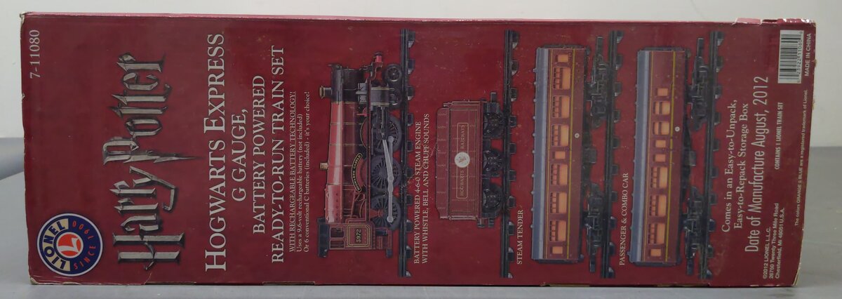 Lionel 7-11080 G Scale Harry Potter Hogwart's Express Steam Train Set LN/Box