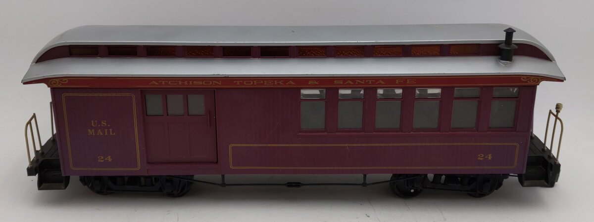 Bachmann 24 G Atchison Topeka & Sante Fe US Mail/Combine Car #24 VG