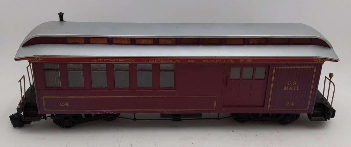 Bachmann 24 G Atchison Topeka & Sante Fe US Mail/Combine Car #24 VG