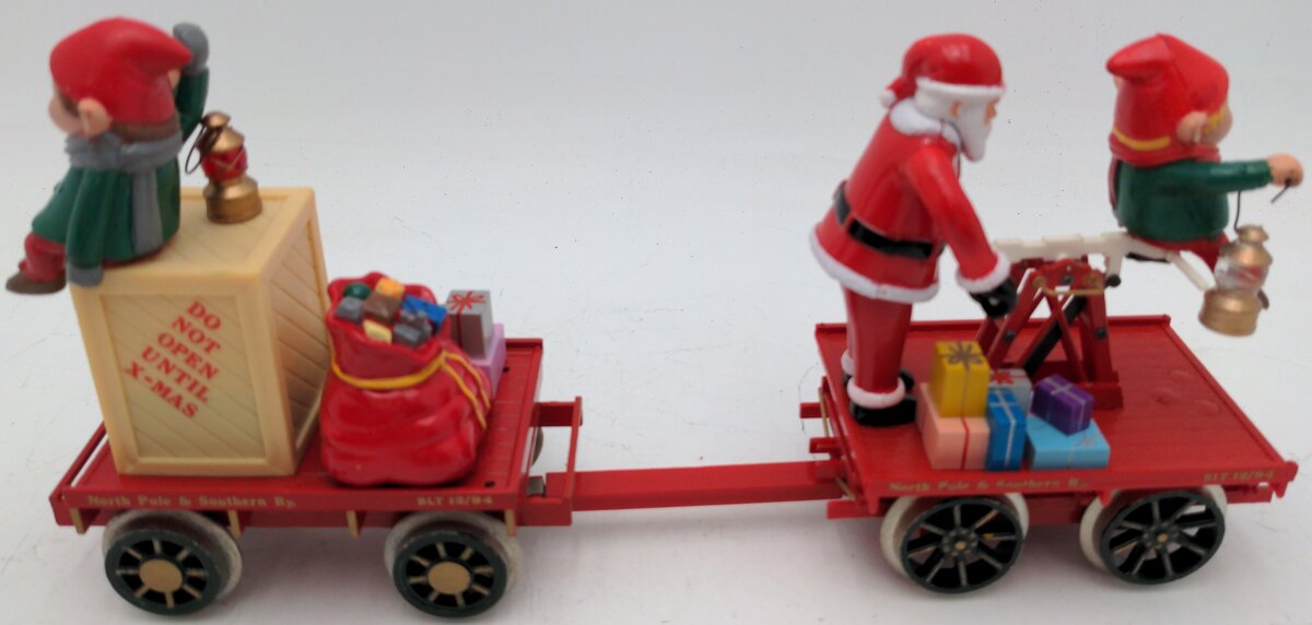 Bachmann 96241 #2 Christmas Handcar w/Santa & Elf - Metal Wheels EX/Box