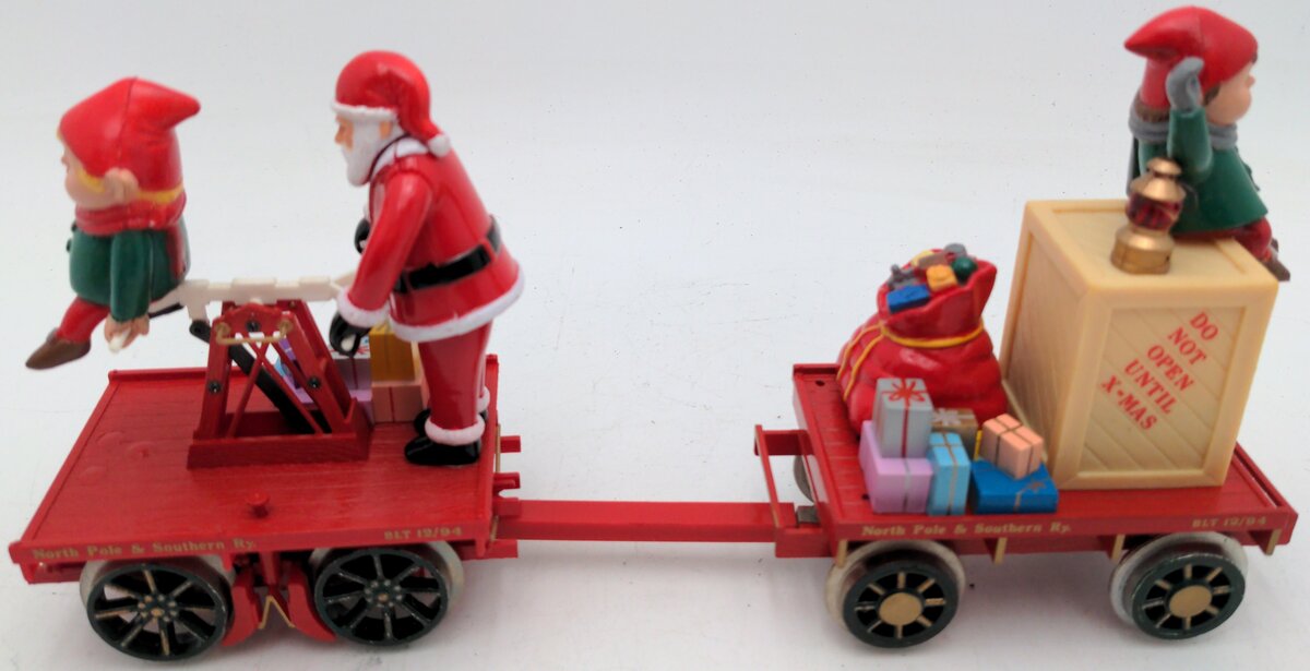 Bachmann 96241 #2 Christmas Handcar w/Santa & Elf - Metal Wheels EX/Box