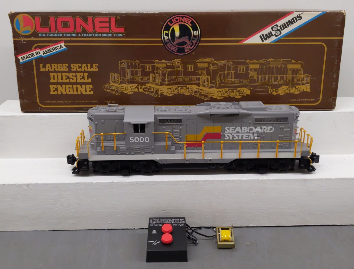 Lionel 6-85000 G Gauge Seaboard System GP-9 Diesel Locomotive #5000 EX/Box