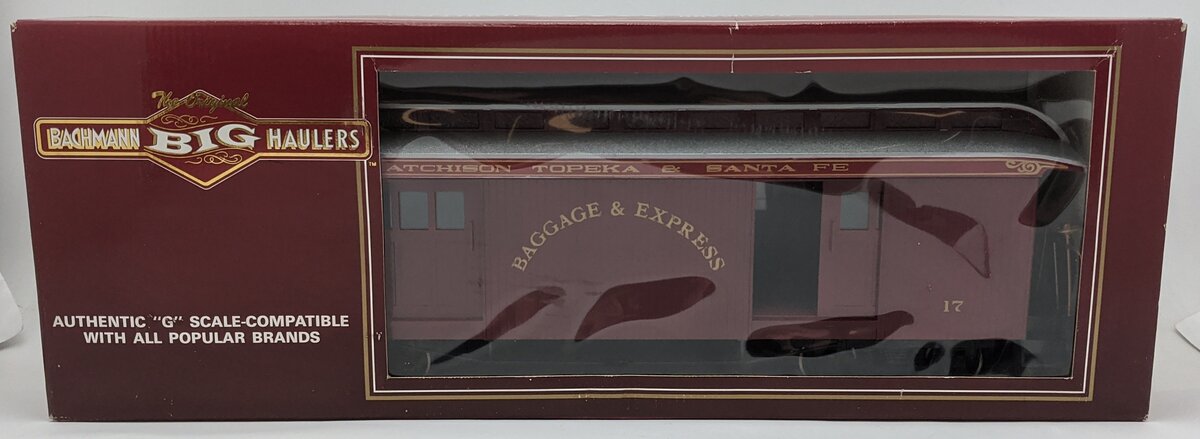 Bachmann 97402 G Scale AT&SF Baggage Car #17 w/ Metal Wheels NIB