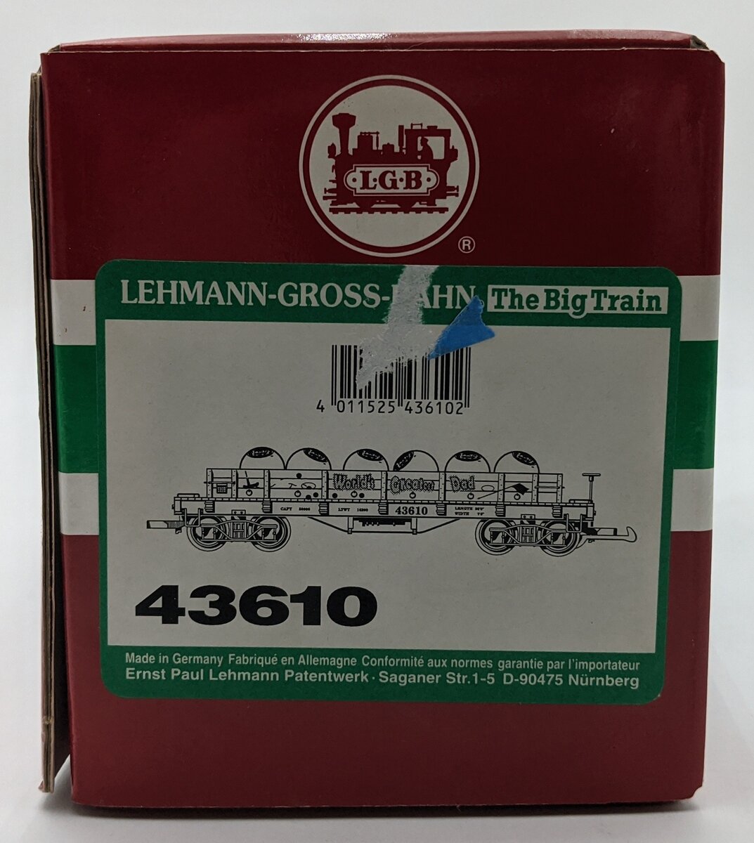 LGB 43610 Worlds Greatest Dad Gondola w/Golf Balls NIB