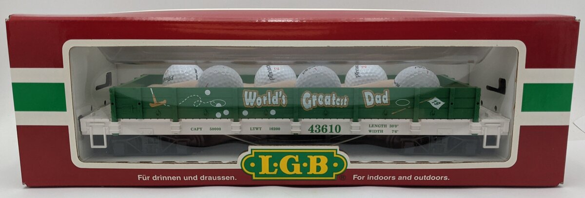 LGB 43610 Worlds Greatest Dad Gondola w/Golf Balls NIB
