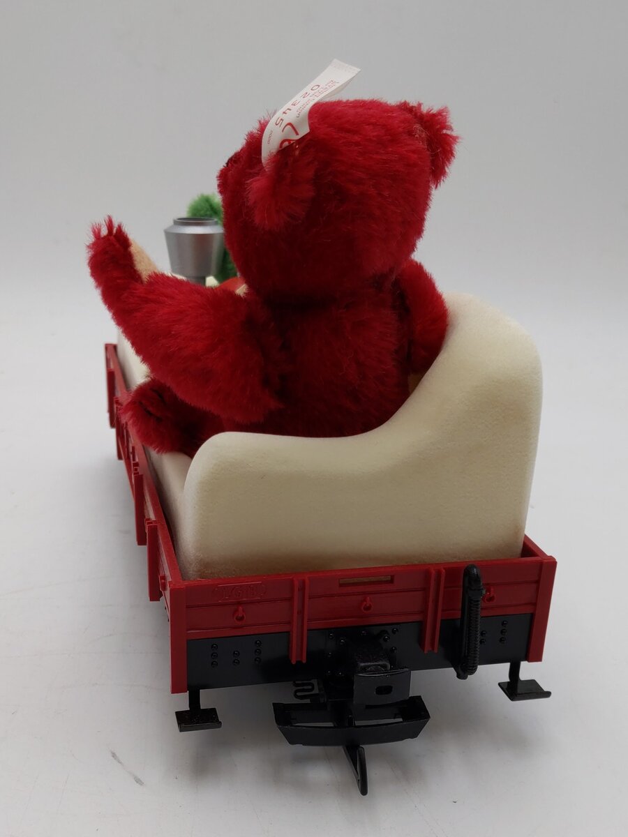 LGB 43100 G Scale Flatcar w/ Red & Green Steiff Bears NIB