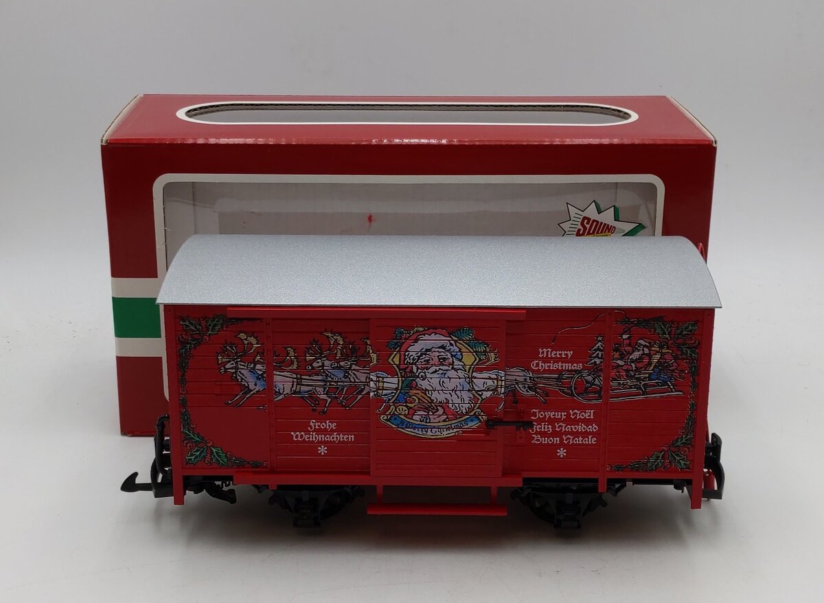 LGB 43352 G Scale Merry Christmas Sound Boxcar NIB