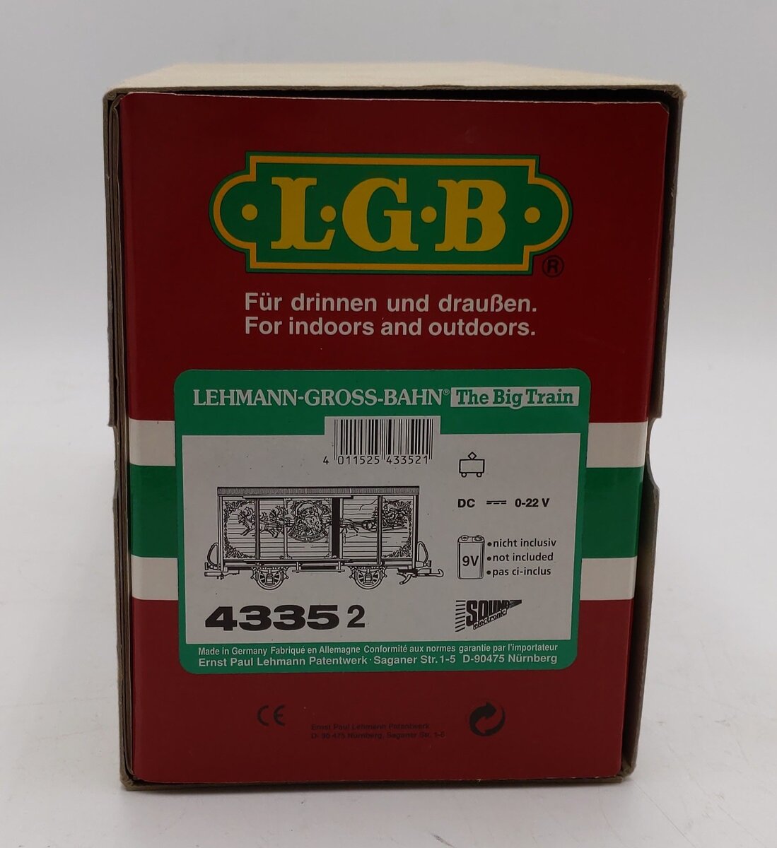 LGB 43352 G Scale Merry Christmas Sound Boxcar NIB