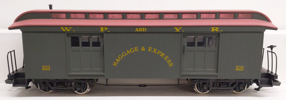 Bachmann 97419 G Scale White Pass & Yukon Baggage Car #203 -Metal Wheels LN/Box