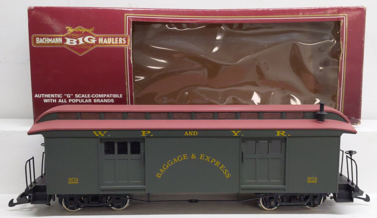 Bachmann 97419 G Scale White Pass & Yukon Baggage Car #203 -Metal Wheels LN/Box