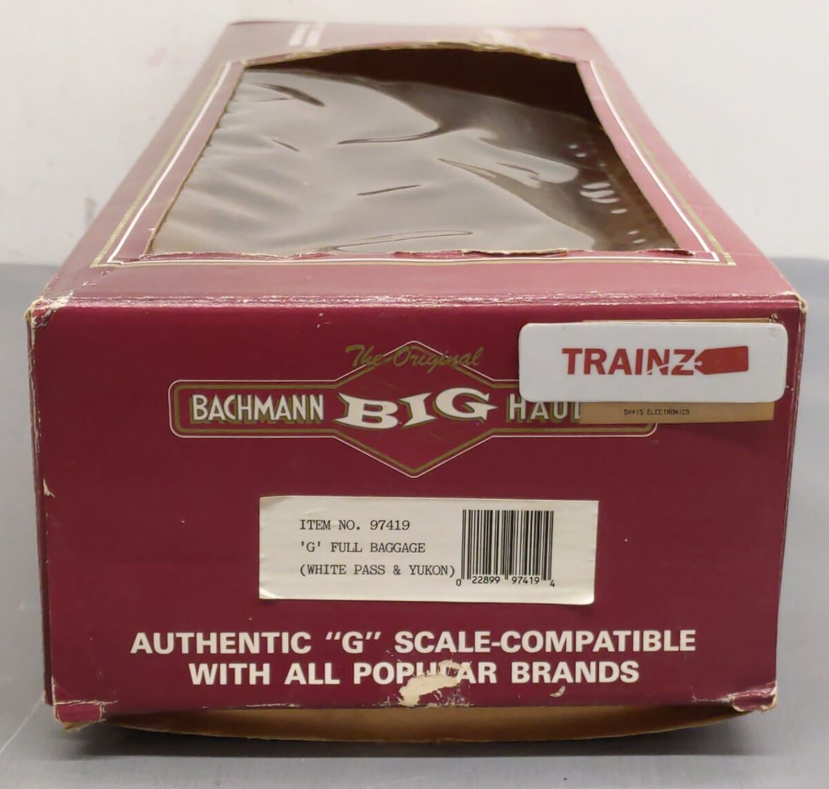 Bachmann 97419 G Scale White Pass & Yukon Baggage Car #203 -Metal Wheels LN/Box