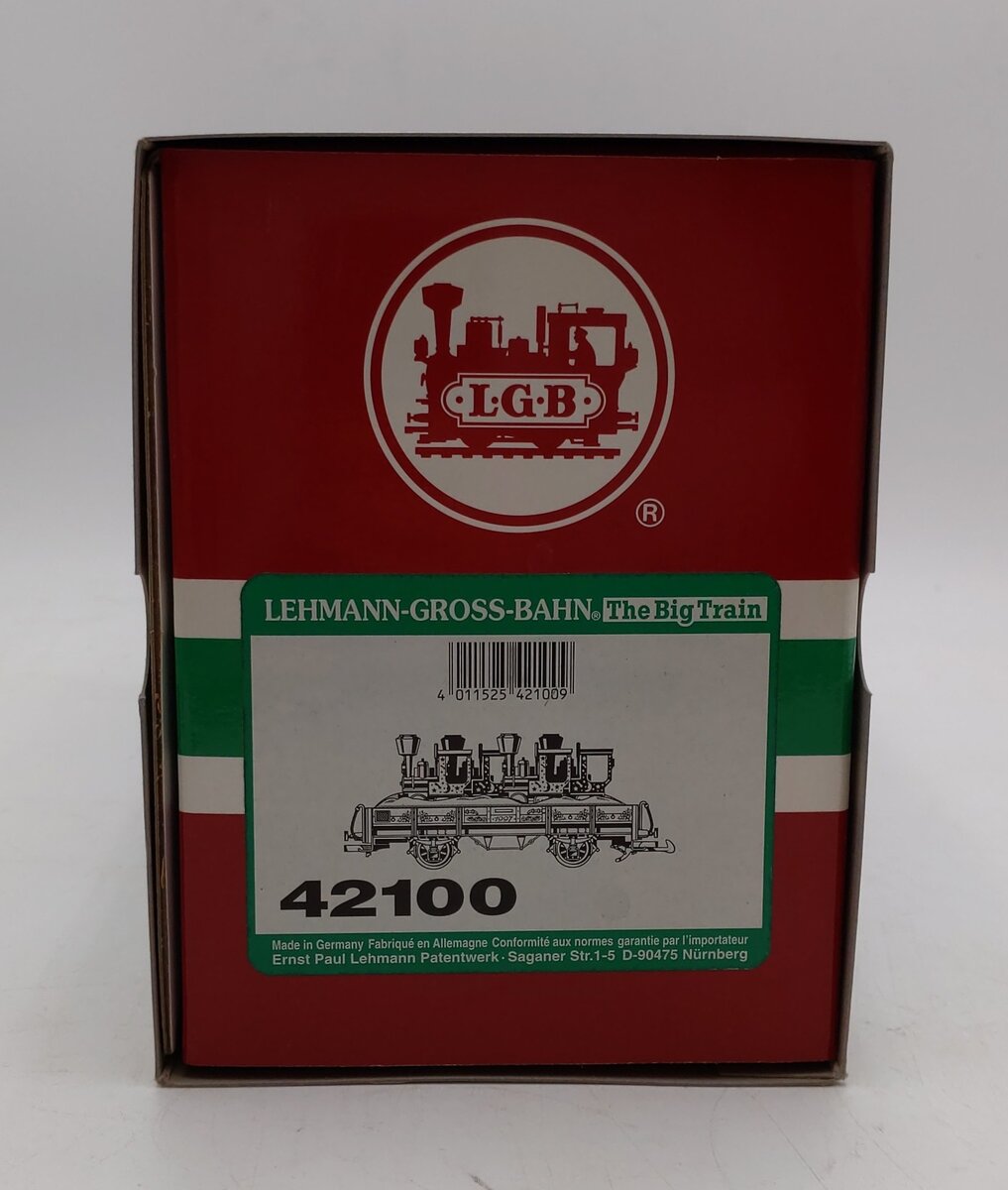 LGB 42100 G 1997 Christmas Flatcar w/4 Mini Trains Load NIB