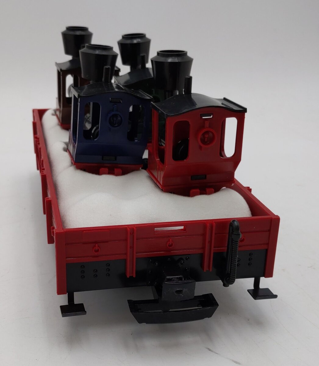 LGB 42100 G 1997 Christmas Flatcar w/4 Mini Trains Load NIB