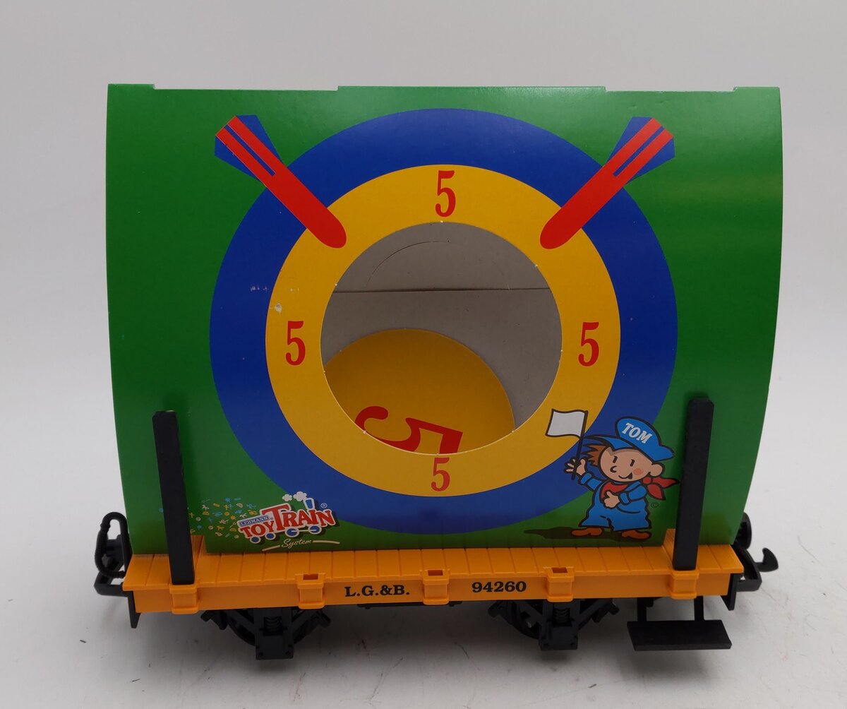 LGB Lehmann Toy Train 94260 G Scale Moving Target Flat Car #94260 LN/Box