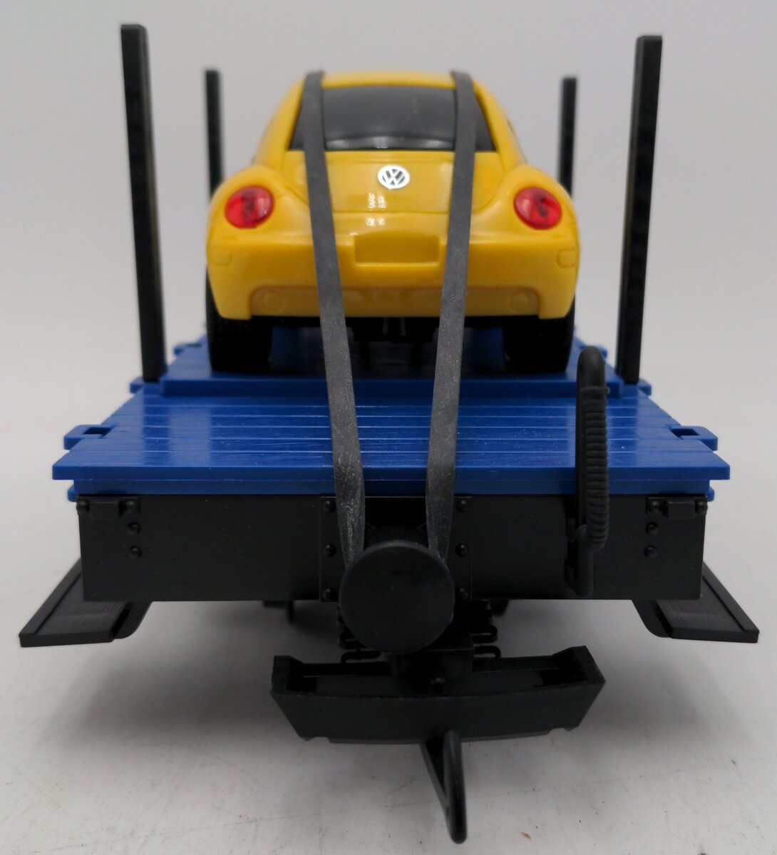 LGB 94059 G Scale Flatcar with Yellow VW Beetle #94059 EX/Box