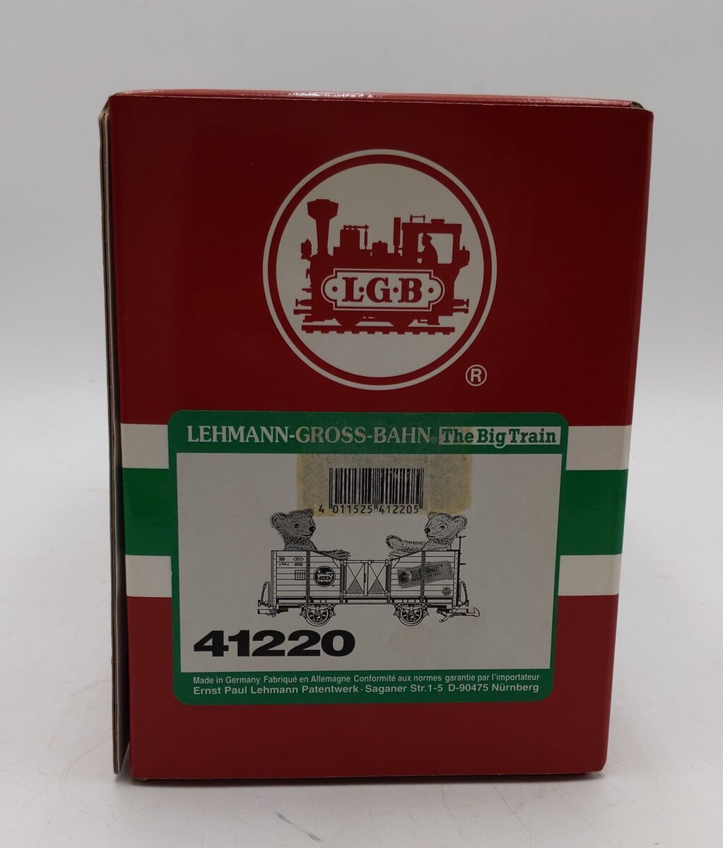LGB 41220 G Gauge Gondola with 2 Steiff Bears NIB