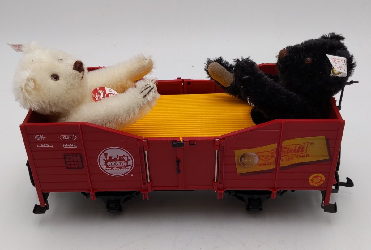 LGB 41220 G Gauge Gondola with 2 Steiff Bears NIB