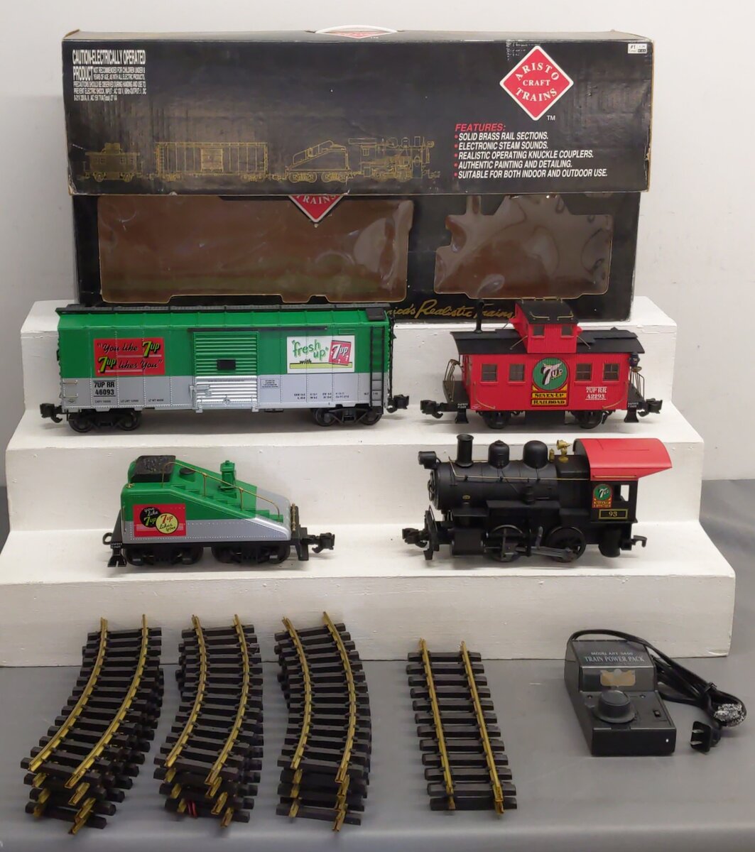 Aristo-Craft 28293 G Scale 7 UP Train Set EX/Box