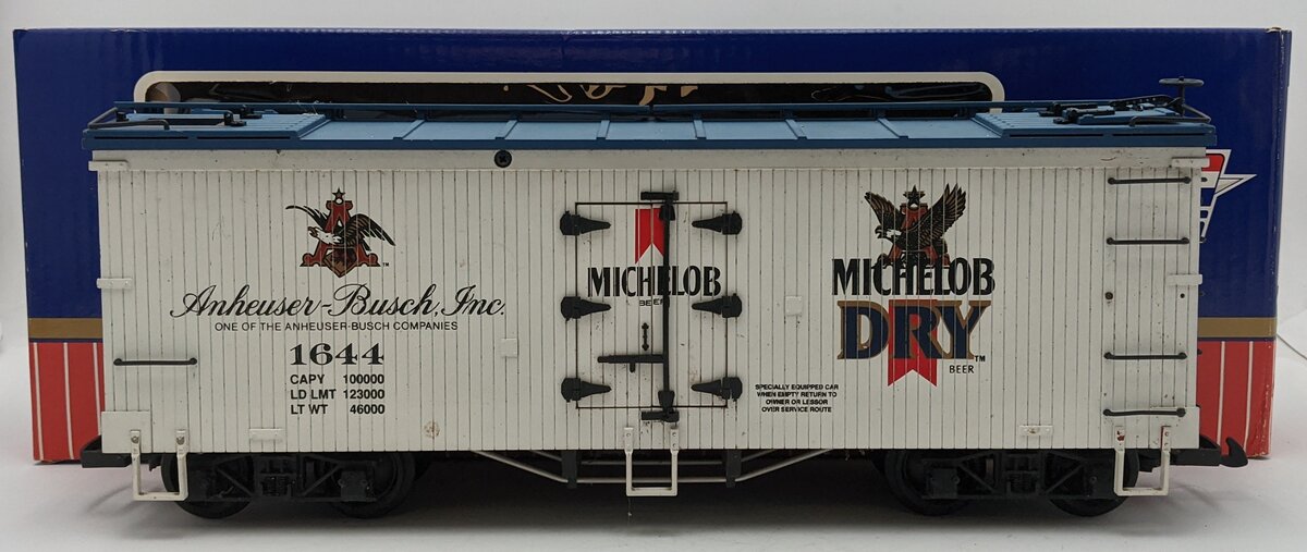 USA Trains 1644 G Scale Anheuser Busch Reefer/Box