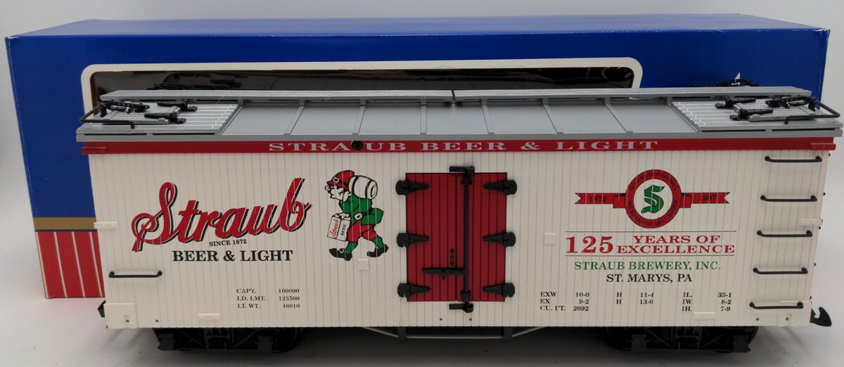 USA Trains 16280 G Straub Beer Wood Refrigerator Car with Trussrod Underframe EX/Box