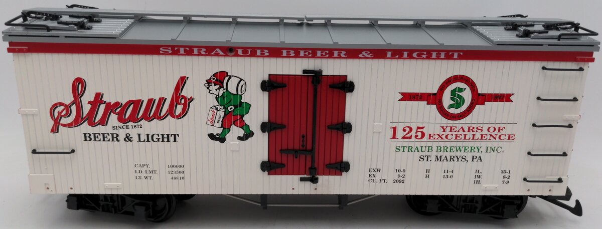 USA Trains 16280 G Straub Beer Wood Refrigerator Car with Trussrod Underframe EX/Box