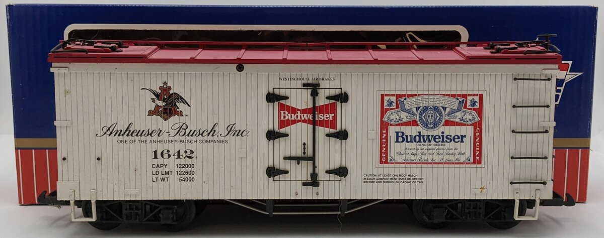 USA Trains R1642 G Scale Budweiser Reefer/Box