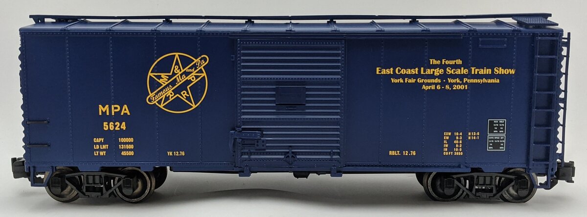 Aristo-Craft ART46092 G Scale Maryland & Pennsylvania Steel Boxcar #5624 LN/Box