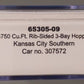 InterMountain 45305-09 N KCS PS2CD 4750 Cubic Foot 3-Bay Covered Hopper #307572 LN/Box