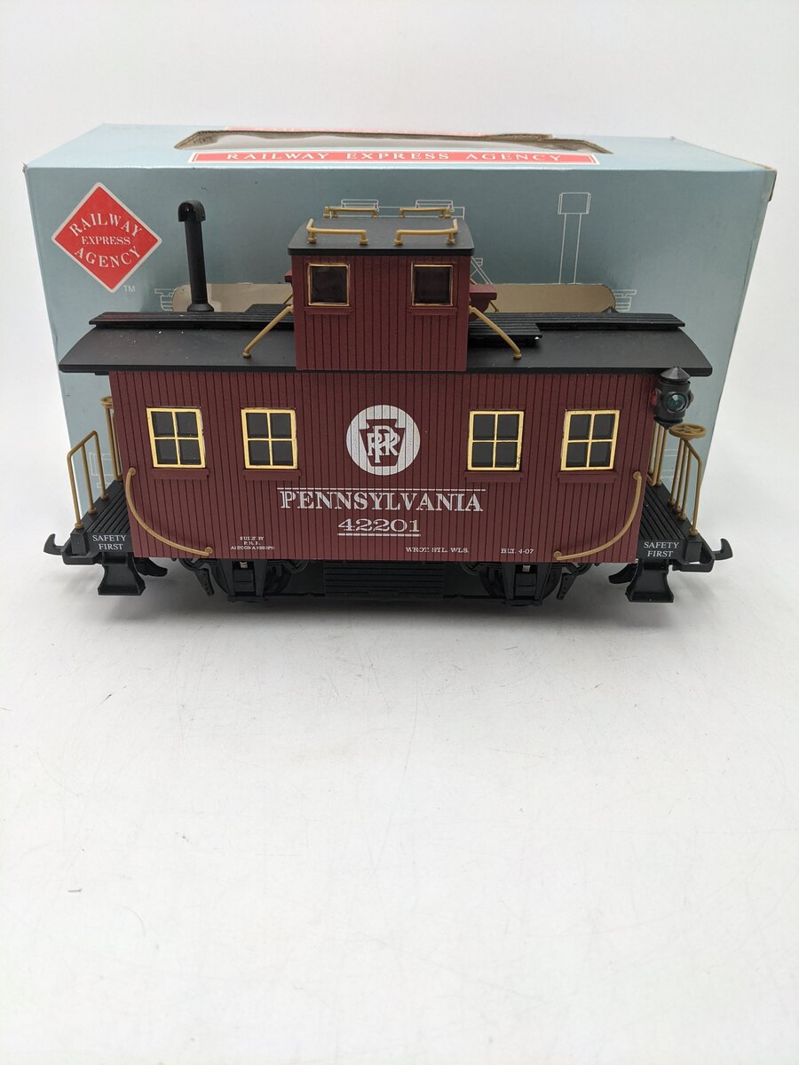 REA 42201 G Scale Pennsylvania Railroad Caboose EX/Box