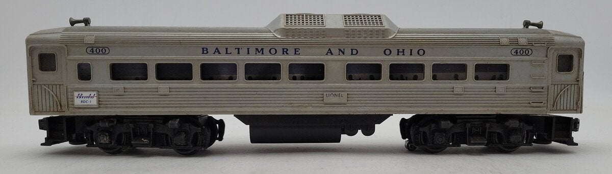 Lionel 400 Vintage O Powered Baltimore & Ohio Commuter Car VG