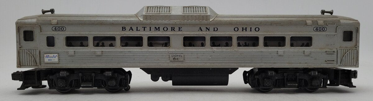 Lionel 400 Vintage O Powered Baltimore & Ohio Commuter Car VG