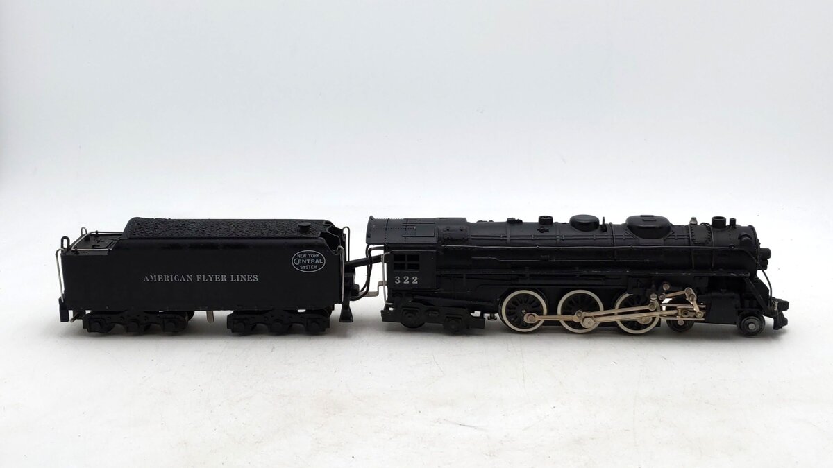 American Flyer 322 Vintage S NYC 4-6-4 Hudson Steam Locomotive & Tender EX