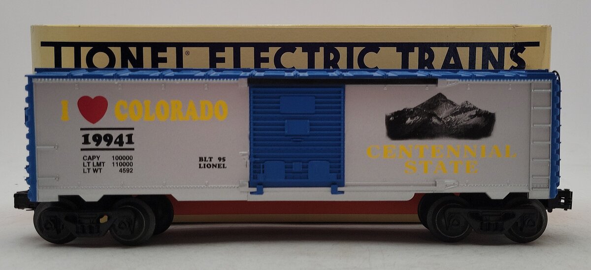 Lionel 6-19941 O Gauge "I Love Colorado" Boxcar EX/Box