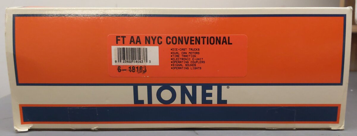 Lionel 6-18163 O New York Central FT AA Diesel Locomotive Set #1600/1601 EX/Box