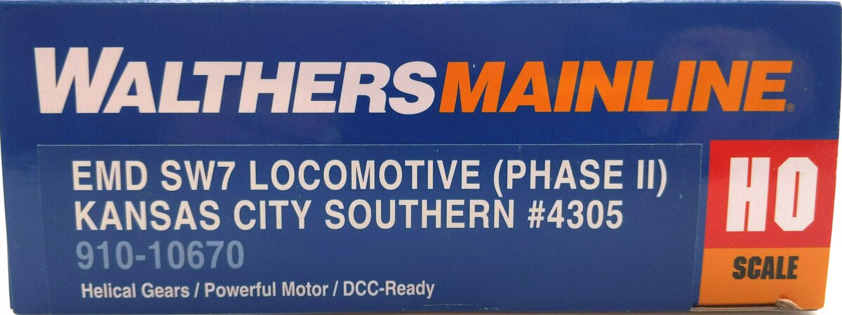 Walthers 910-10670 HO KCS EMD SW7 Phase II Diesel Locomotive Standard DC #4305 LN/Box