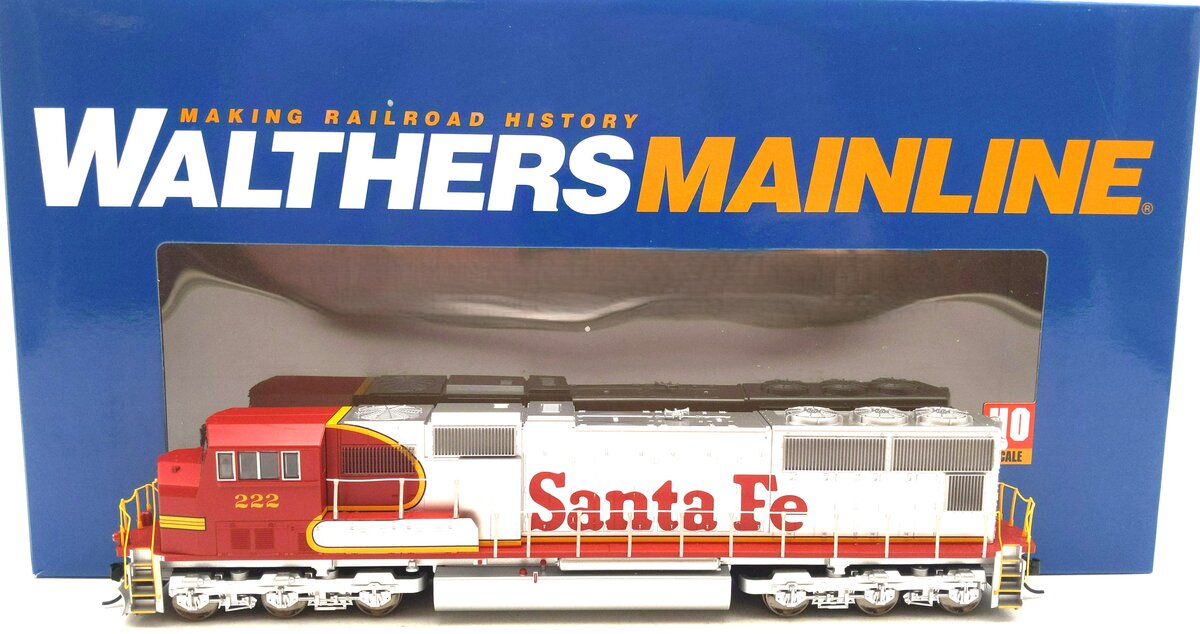Walthers 910-11002 HO Santa Fe EMD SD75M Diesel Locomotive - Standard DC #222 LN/Box