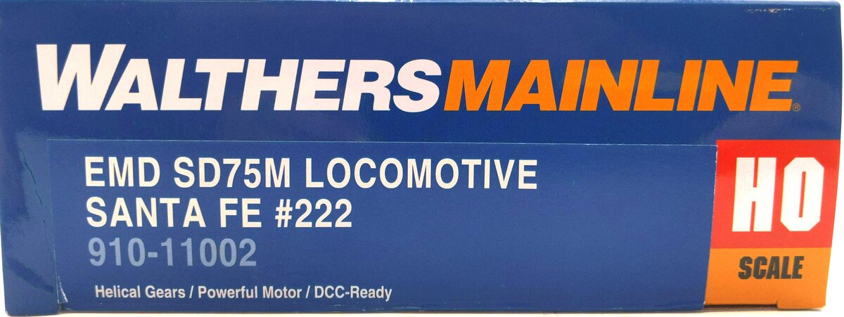Walthers 910-11002 HO Santa Fe EMD SD75M Diesel Locomotive - Standard DC #222