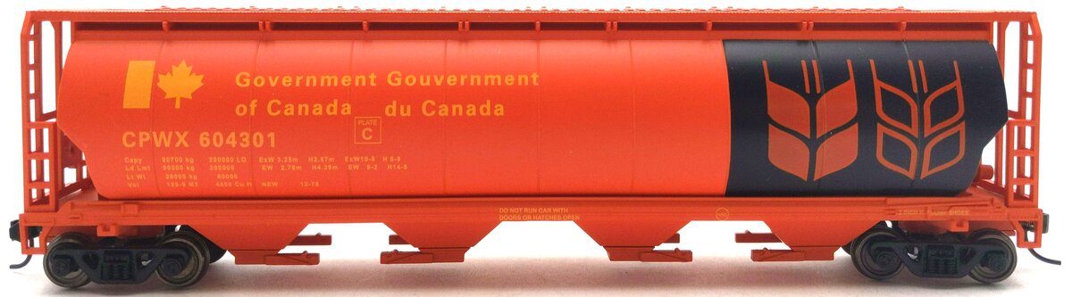 Evemodel C8744 HO Scale Government of Canada Grain Hopper Car #604301 LN/Box