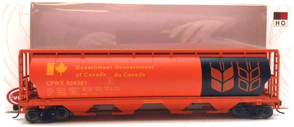 Evemodel C8744 HO Scale Government of Canada Grain Hopper Car #604301 LN/Box