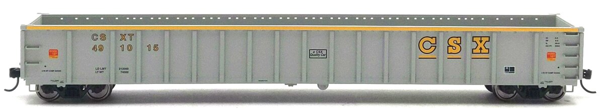 Walthers 910-6413 HO CSXT Ready to Run 68' Railgon Gondola #491015