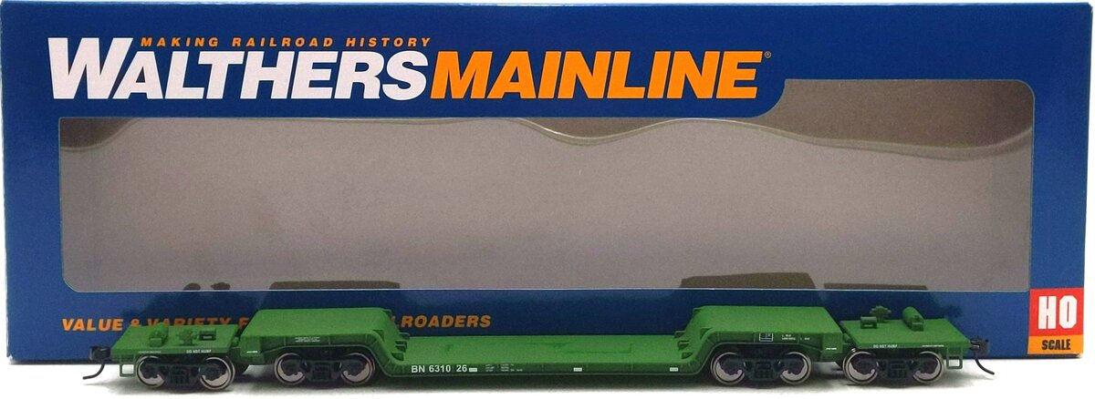Walthers 910-50202 HO BN 81' 8-Axle Depressed Center Flatcar RTR #631026