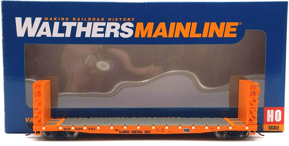 Walthers 910-5933 HO Illinois Central Gulf 53' GSC Bulkhead Flatcar RTR #920292