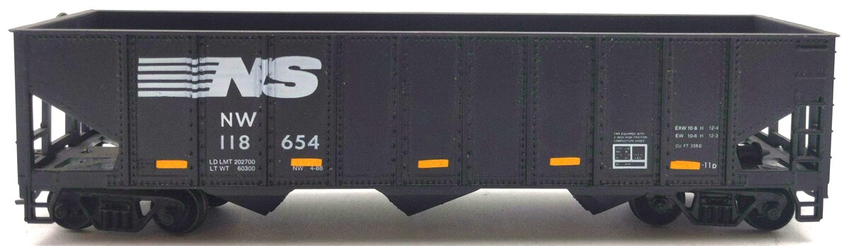 Bowser 44030 HO Norfolk Southern 100t Hopper Car H69 #118654 LN