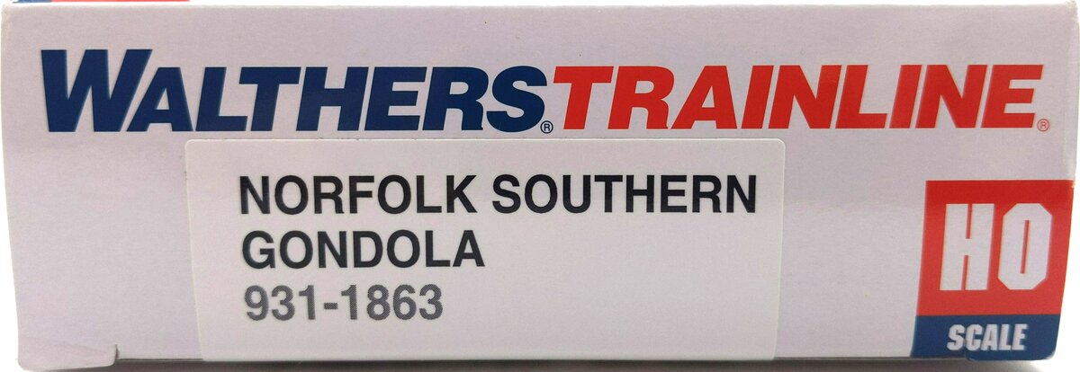 Walthers 931-1863 HO Norfolk Southern Gondola Ready to Run LN/Box