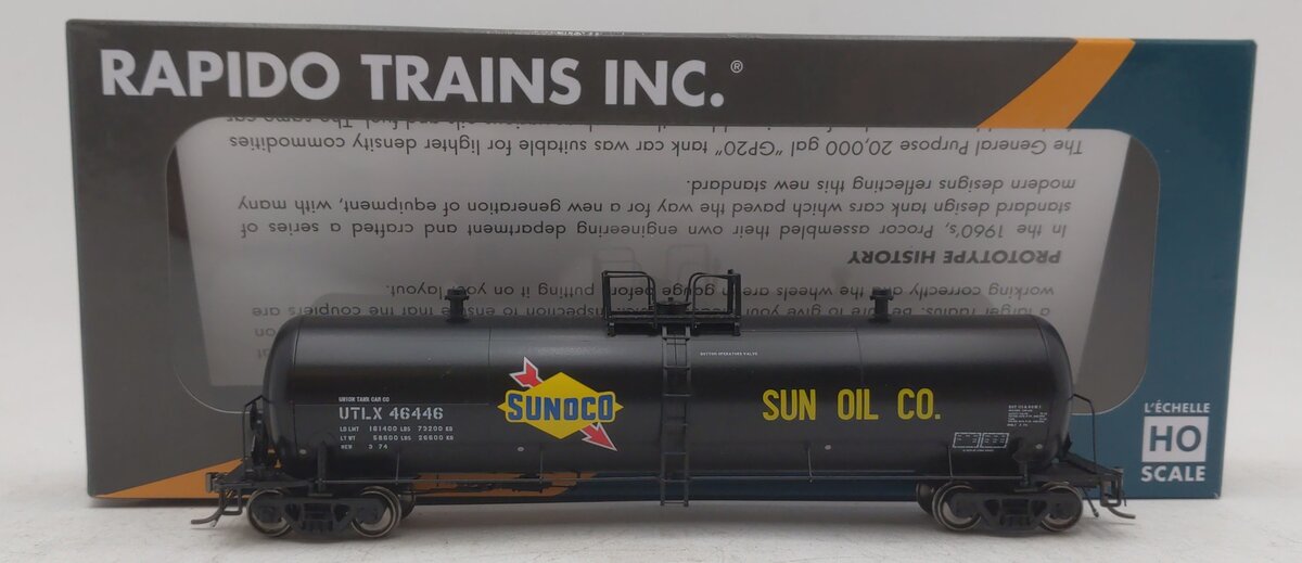 Rapido Trains 135019A HO Sunoco UTLX Procor 20K gal Tank Car